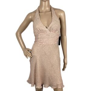 NEW BCBGMAXAZRIA POLKA DOT HALTER MINI DRESS